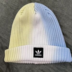 Adidas Blue and Yellow Gradient Knit Hat